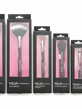 MUA Professional Makeup Brush Set 5 Pc Fan Contour Eyeshadow Brushes NEW